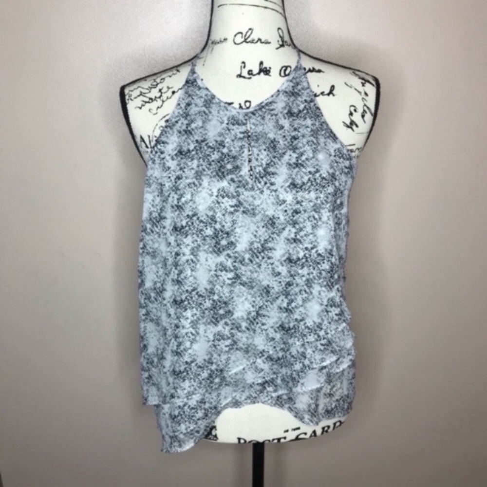 Paper Crane high neck snake print blouse S